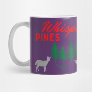 Whispering Pines Working Ranch with Goats Red gray Mug